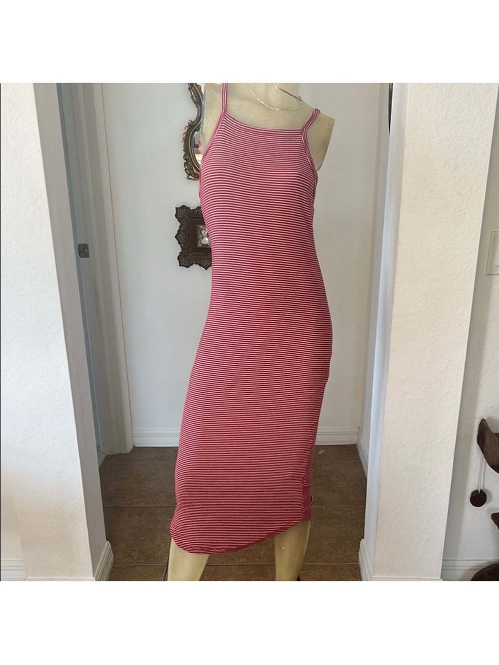 Anthropologie Silence + Noise Striped Midi Dress